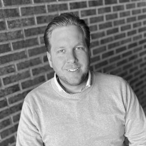 Portret van een vochtexpert, zwart-wit