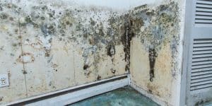 Voorbeeld van schade door overtollig vocht in huis