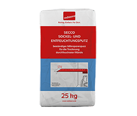 Echte zak Redstone SECCO sokkel- en ontvochtigingspleister 25 kg FS25EP